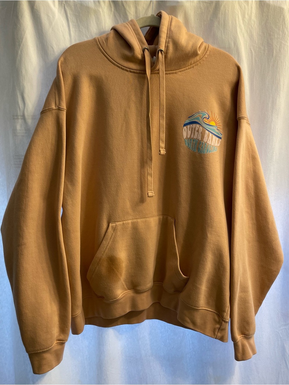 Pacific & Co Outer Banks North Carolina Pullover Hoodie X-Large XL coral pink